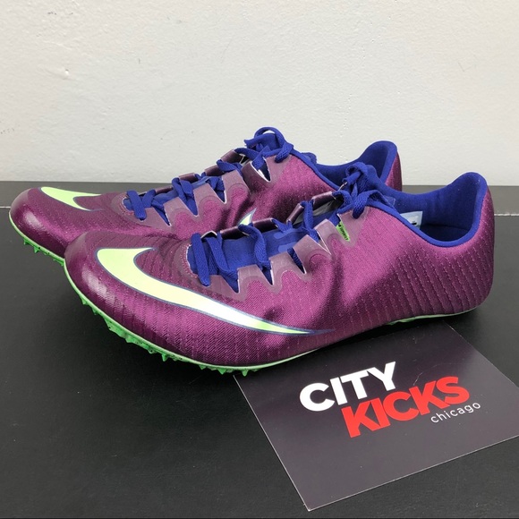 Nike Zoom Superfly Elite Track Spikes Purple Lime - Picture 3 of 8